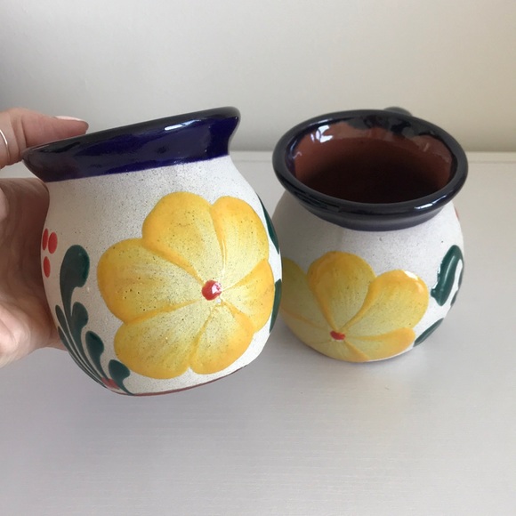 Vintage Other - Vintage Handmade Mexican Pottery Mugs Pair